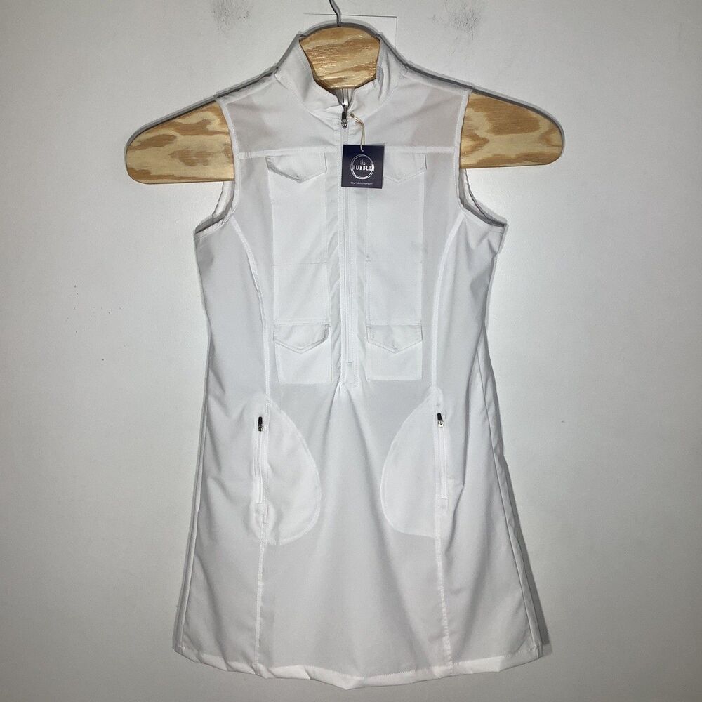 The Bubble Womens Hogan Safari Dress White Size Medium NWT